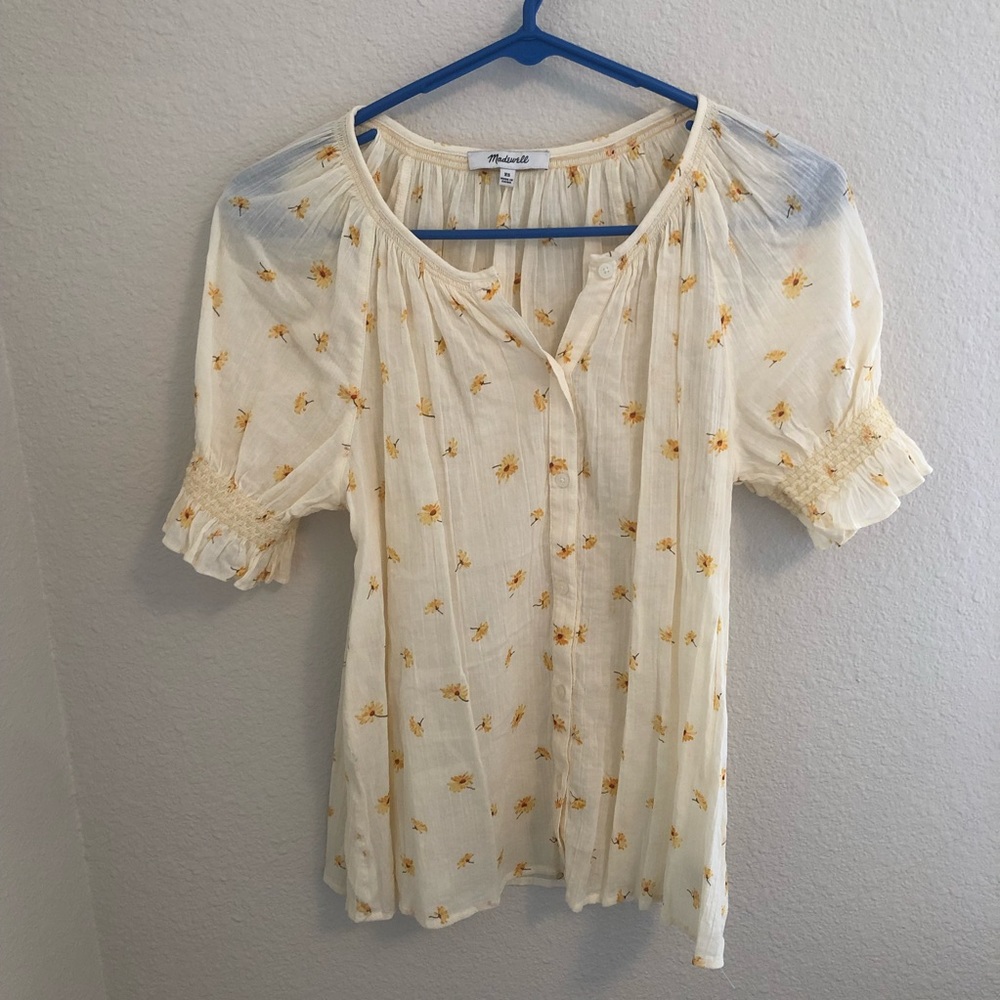 Madewell floral blouse
